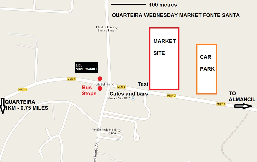 Quarteira market map
